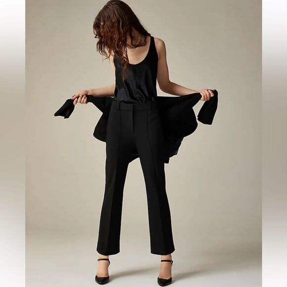 NWT J CREW Petite cropped Natalia pant in four-season stretch in grey - Picture 3 of 9